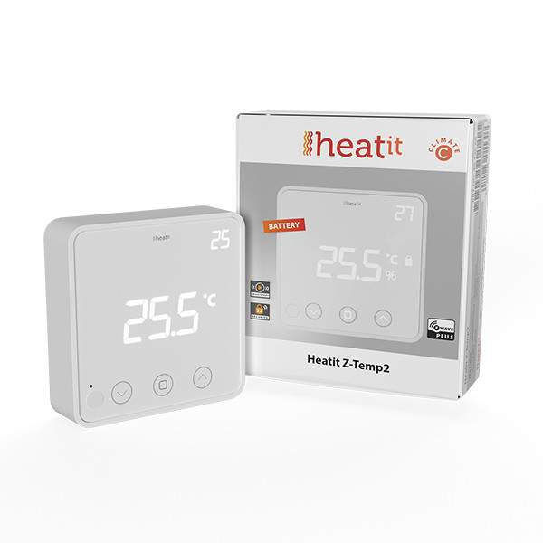 Heatit Z-TEMP2 thermostaat | Draadloos | Z-Wave Plus | Wit  LHE00107 - 1