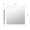 Hombli Slimme Infrarood Paneelverwarming 60x60 cm | Spiegel | 400W | Wit  LHO00098 - 2