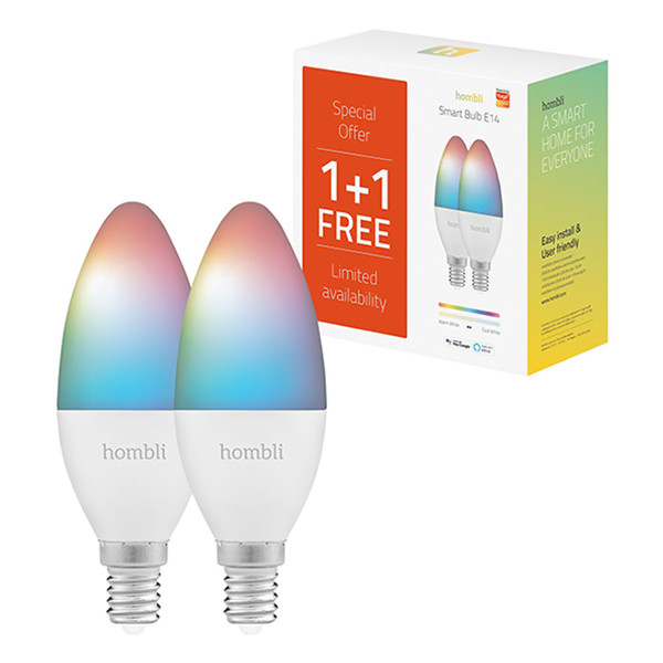 Hombli Smart Bulb E14 | RGBW | 4.5W | RGB + 2700K | 2 stuks  LHO00067 - 1