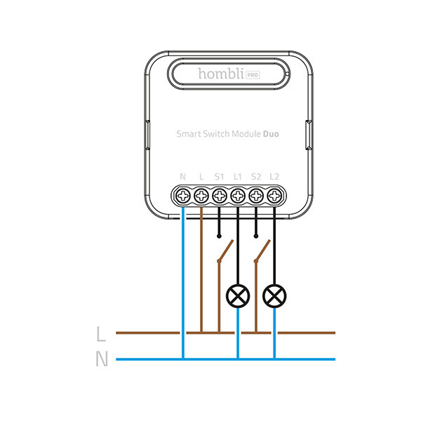 Hombli Smart Inbouwschakelaar Duo | Wifi (Hombli)  LHO00052 - 5