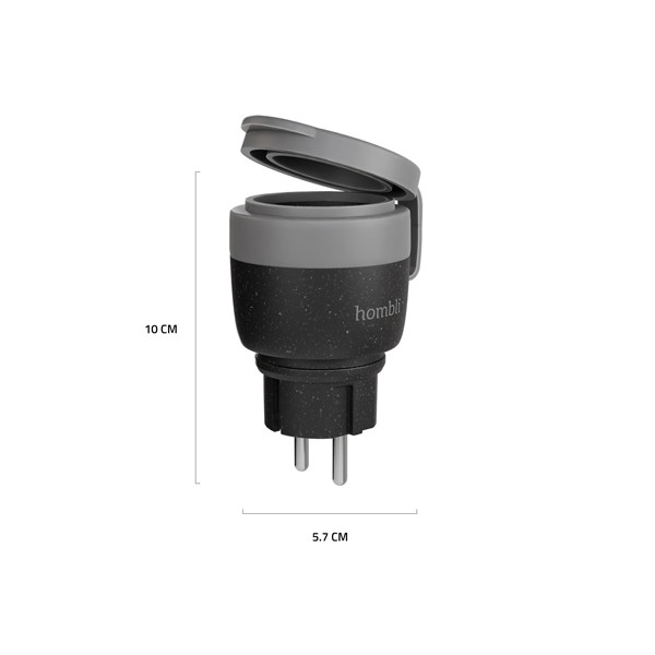 Hombli Smart Plug V2 voor buiten | Max. 3680W | Zwart  LHO00095 - 2