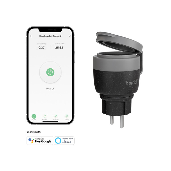 Hombli Smart Plug V2 voor buiten | Max. 3680W | Zwart  LHO00095 - 4