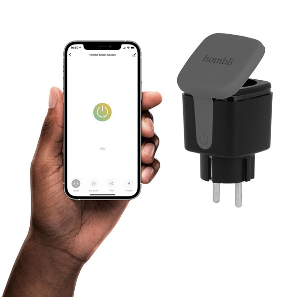 Hombli Smart Plug voor buiten | Max. 3680W | Zwart  LHO00046 - 3