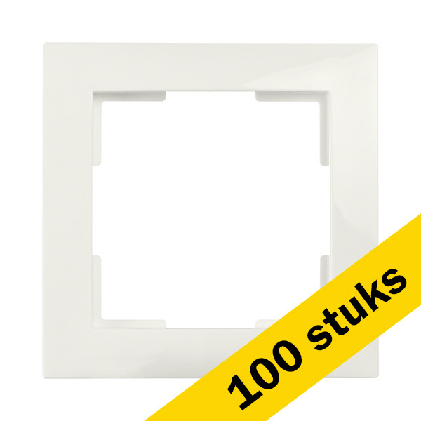 ION INDUSTRIES Aanbieding: 100x Afdekraam 1-voudig E1 Alpin Wit  LIO00440 - 1