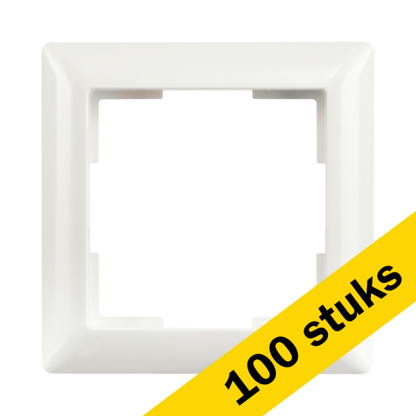 Aanbieding: 100x Afdekraam 1-voudig J1 Alpin Wit LIO00203 - 1
