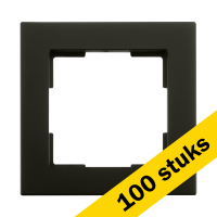 Aanbieding: 100x Afdekraam 1-voudig V1 Mat Zwart LIO00278