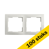 Aanbieding: 100x Afdekraam 2-voudig E1 Alpin Wit LIO00443 - 1