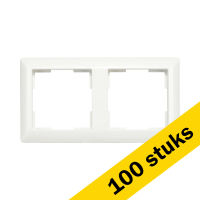 Aanbieding: 100x Afdekraam 2-voudig J1 Alpin Wit LIO00206