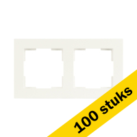 Aanbieding: 100x Afdekraam 2-voudig V1 Alpin Wit LIO00251