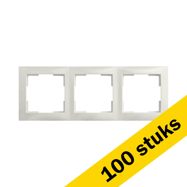 Aanbieding: 100x Afdekraam 3-voudig E1 Alpin Wit LIO00446 - 1