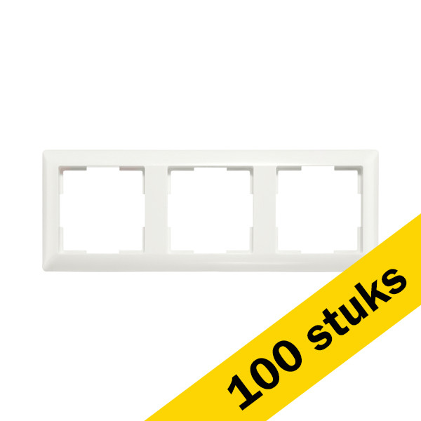 Aanbieding: 100x Afdekraam 3-voudig J1 Alpin Wit LIO00209 - 1