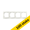 Aanbieding: 100x Afdekraam 4-voudig E1 Mat Alpin Wit LIO00464 - 1