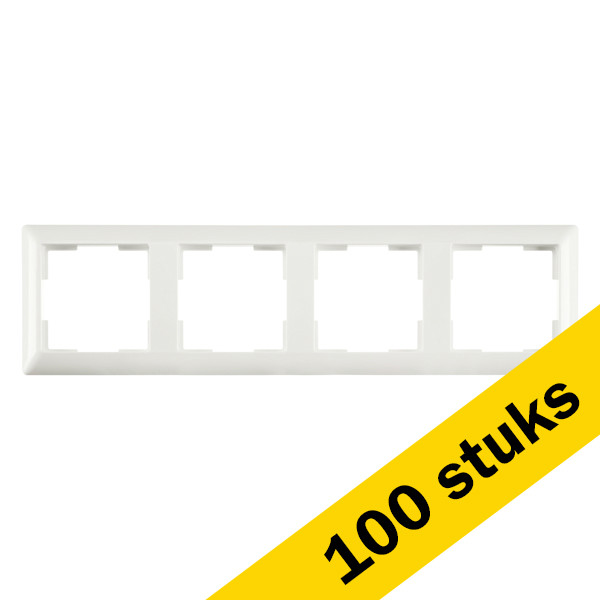 Aanbieding: 100x Afdekraam 4-voudig J1 Alpin Wit LIO00212 - 1