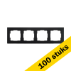 Aanbieding: 100x Afdekraam 4-voudig V1 Mat Zwart LIO00287 - 1