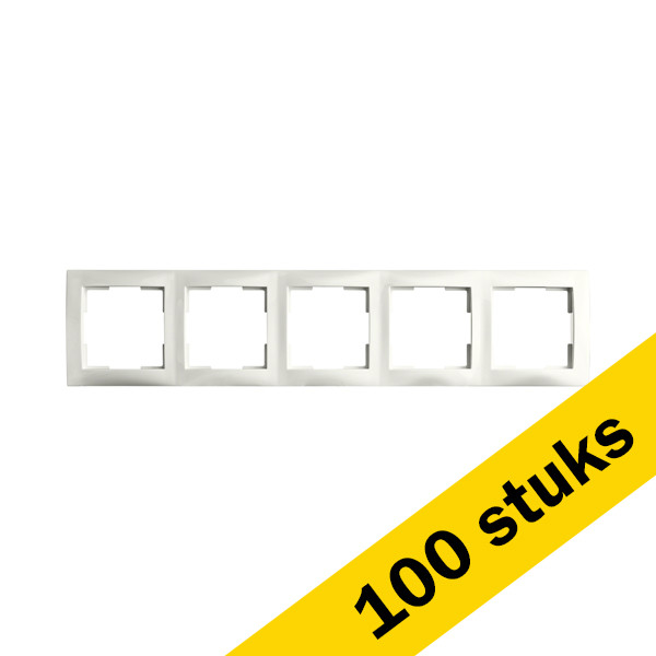 ION INDUSTRIES Aanbieding: 100x Afdekraam 5-voudig E1 Alpin Wit  LIO00452 - 1