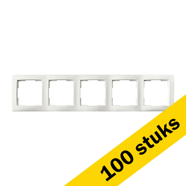 Aanbieding: 100x Afdekraam 5-voudig E1 Mat Alpin Wit LIO00467 - 1