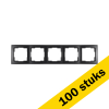 Aanbieding: 100x Afdekraam 5-voudig E1 Mat Zwart LIO00482 - 1