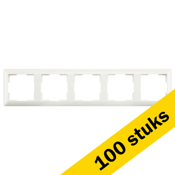 Aanbieding: 100x Afdekraam 5-voudig J1 Alpin Wit LIO00215 - 1