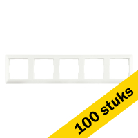 Aanbieding: 100x Afdekraam 5-voudig J1 Mat Alpin Wit LIO00230