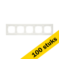 Aanbieding: 100x Afdekraam 5-voudig V1 Mat Alpin Wit LIO00275