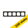 Aanbieding: 100x Afdekraam 5-voudig V1 Mat Zwart LIO00290 - 1