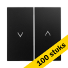 Aanbieding: 100x Bedieningswip Jaloezieschakelaar E1 Mat Zwart LIO00401 - 1