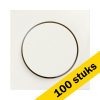 Aanbieding: 100x Centraalplaat Dimmerknop Enkelvoudig Serie E1 Mat Alpin Wit LIO00407 - 1