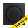 Aanbieding: 100x Centraalplaat Dimmerknop Enkelvoudig Serie E1 Mat Zwart LIO00410 - 1