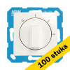 Aanbieding: 100x Centraalplaat met Draaiknop  3-standenschakelaar met Nulstand E1 Alpin Wit LIO00350 - 1