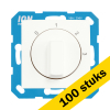 Aanbieding: 100x Centraalplaat met Draaiknop  3-standenschakelaar met Nulstand E1 Mat Alpin Wit LIO00353 - 1