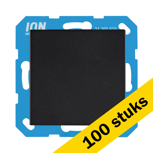 ION INDUSTRIES Aanbieding: 100x ION Industries Blindplaat V1/J1 | Mat zwart  LIO00200 - 1