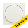 Aanbieding: 100x ION Industries Centraalplaat dimmerknop enkelvoudig V1/J1 | Alpin wit mat LIO00170 - 1