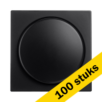Aanbieding: 100x ION Industries Centraalplaat dimmerknop enkelvoudig V1/J1 | Mat zwart LIO00173