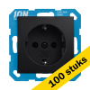 Aanbieding: 100x Wandcontactdoos RA met Aanraakbeveiliging E1 Mat Zwart LIO00320 - 1