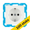 Aanbieding: 100x Wandcontactdoos RA met Aanraakbeveiliging V1/J1 Alpin Wit LIO00080 - 1
