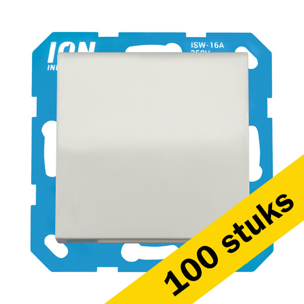 Aanbieding: 100x Wandcontactdoos RA met Klapdeksel IP44 V1/J1 Mat Alpin Wit LIO00092 - 1