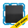 Aanbieding: 100x Wandcontactdoos RA met Klapdeksel en Aanraakbeveiliging EV1/J1 Mat Zwart LIO00110 - 1