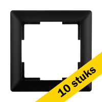 Aanbieding: 10x Afdekraam 1-voudig J1 Mat Zwart LIO00232