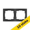 Aanbieding: 10x Afdekraam 2-voudig E1 Mat Zwart LIO00472 - 1