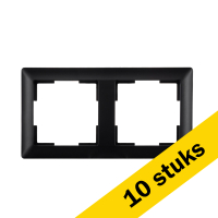 Aanbieding: 10x Afdekraam 2-voudig J1 Mat Zwart LIO00235