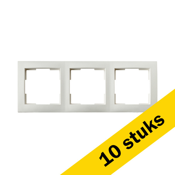 Aanbieding: 10x Afdekraam 3-voudig E1 Mat Alpin Wit LIO00460 - 1