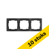 Aanbieding: 10x Afdekraam 3-voudig E1 Mat Zwart LIO00475 - 1
