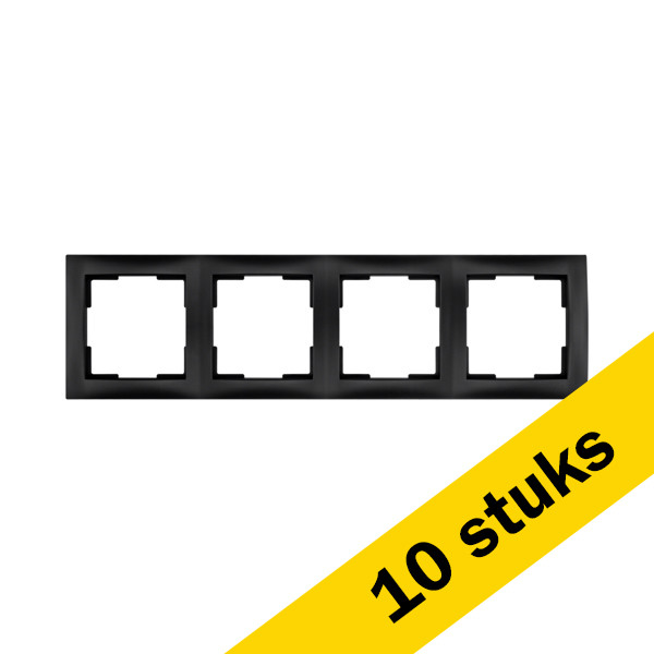 Aanbieding: 10x Afdekraam 4-voudig E1 Mat Zwart LIO00478 - 1