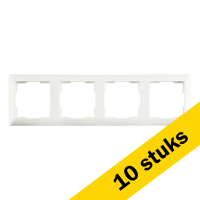Aanbieding: 10x Afdekraam 4-voudig J1 Mat Alpin Wit LIO00226