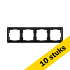 Aanbieding: 10x Afdekraam 4-voudig J1 Mat Zwart LIO00241 - 1