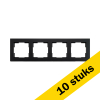 Aanbieding: 10x Afdekraam 4-voudig V1 Mat Zwart LIO00286 - 1