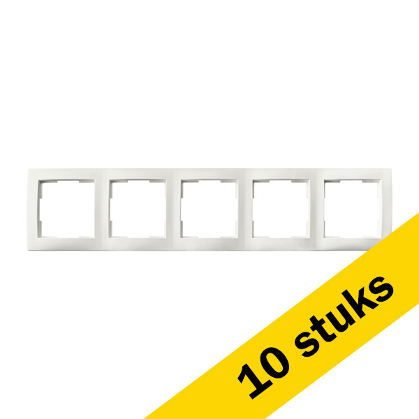 Aanbieding: 10x Afdekraam 5-voudig E1 Mat Alpin Wit LIO00466 - 1
