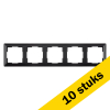 Aanbieding: 10x Afdekraam 5-voudig J1 Mat Zwart LIO00244 - 1