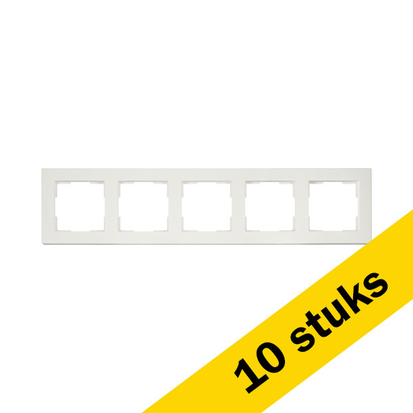 Aanbieding: 10x Afdekraam 5-voudig V1 Mat Alpin Wit LIO00274 - 1