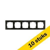Aanbieding: 10x Afdekraam 5-voudig V1 Mat Zwart LIO00289